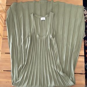 Wilfred Maxi Sage Green Pleated Dress